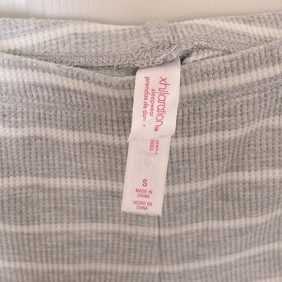 Xhiliration gray and white striped sleepwear shorts - Picture 3 of 4